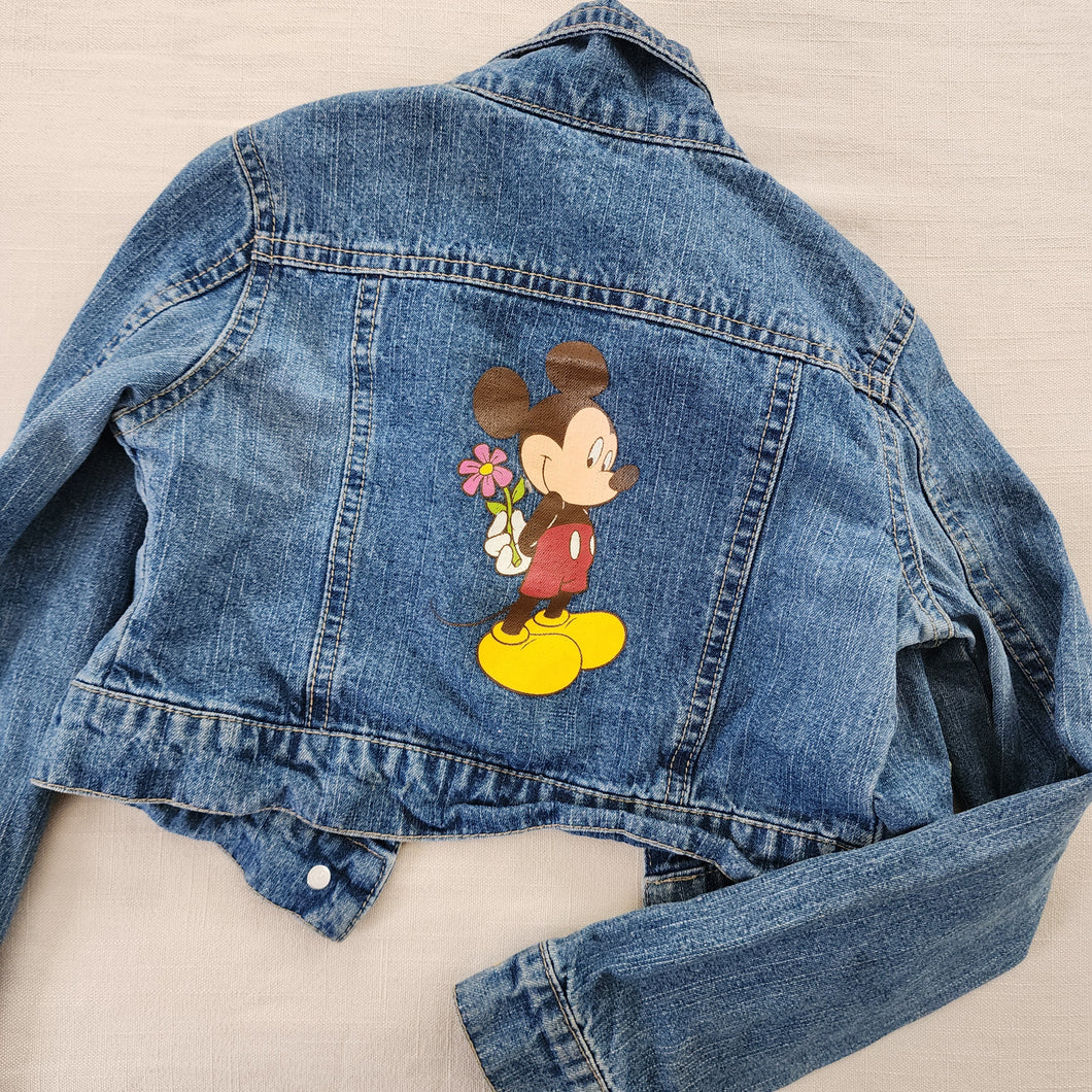 Y2k Mickey Mouse Cropped Jean Jacket kids 6