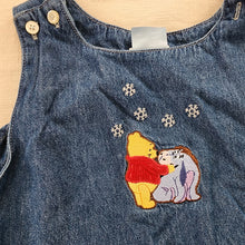 Load image into Gallery viewer, Y2k Pooh &amp; Eeyore Denim Dress lods 10/12
