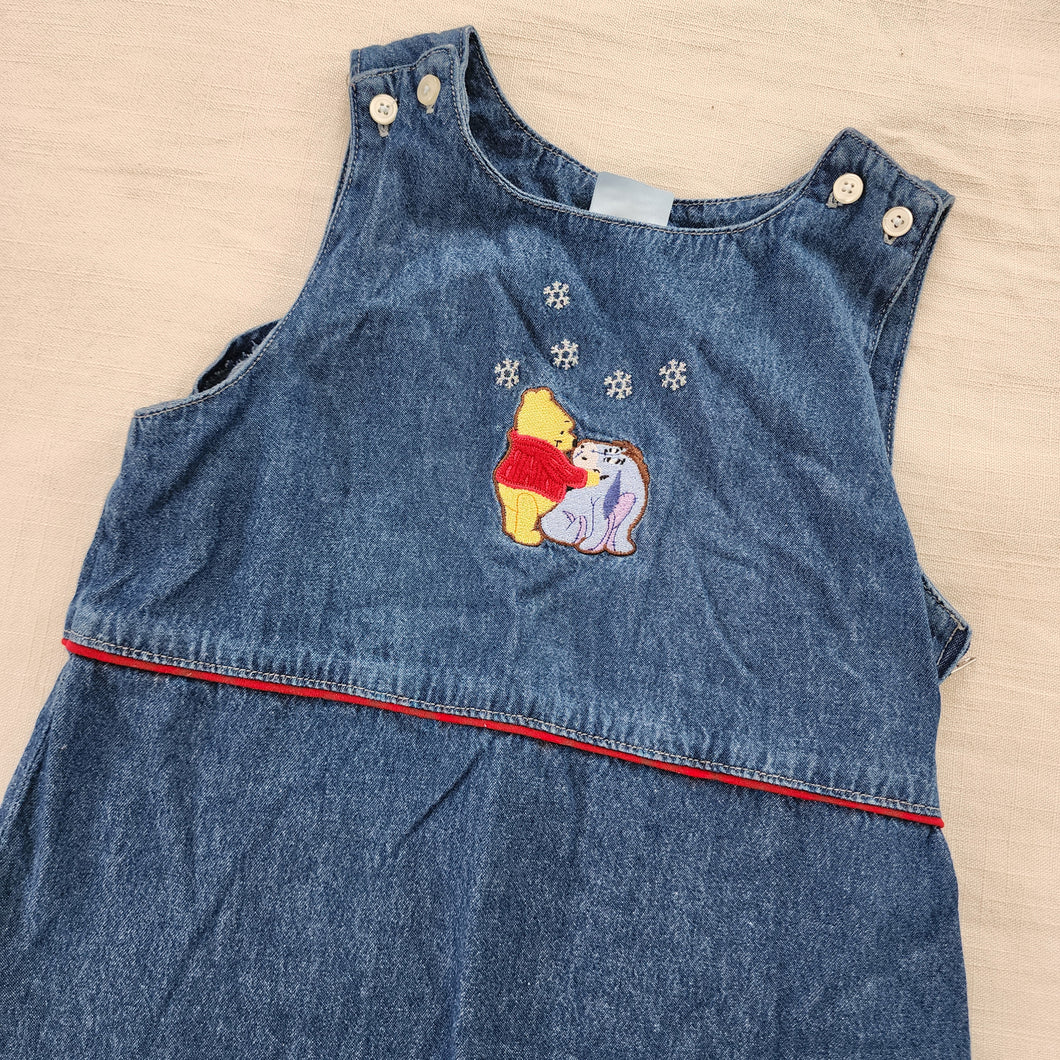 Y2k Pooh & Eeyore Denim Dress lods 10/12