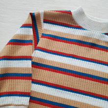 Load image into Gallery viewer, Vintage Healthtex Striped Ribbed Long Sleeve 2t/3t
