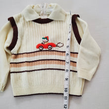 Load image into Gallery viewer, Vintage Neutral Car Knit Shirt 9-12 months
