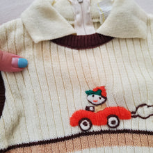 Load image into Gallery viewer, Vintage Neutral Car Knit Shirt 9-12 months
