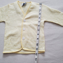 Load image into Gallery viewer, Vintage 60s Butter Yellow Grid Sweater 18-24 months
