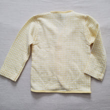 Load image into Gallery viewer, Vintage 60s Butter Yellow Grid Sweater 18-24 months
