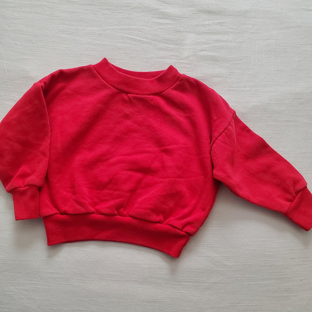 Vintage Solid Red Crewneck 2t