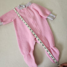 Load image into Gallery viewer, Vintage Pink Fleece PJs 3-6 months
