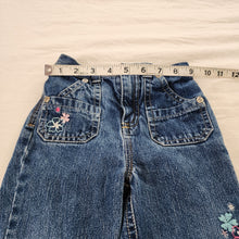 Load image into Gallery viewer, Vintage Y2k Floral Embroidered Jeans 24 months
