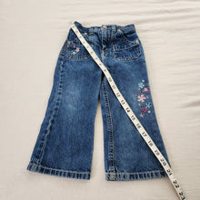 Load image into Gallery viewer, Vintage Y2k Floral Embroidered Jeans 24 months
