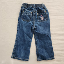 Load image into Gallery viewer, Vintage Y2k Floral Embroidered Jeans 24 months
