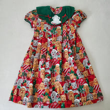 Load image into Gallery viewer, Vintage Christmas Puppies Dress kids 8
