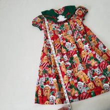Load image into Gallery viewer, Vintage Christmas Puppies Dress kids 8
