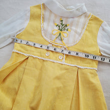 Load image into Gallery viewer, Vintage 70s Yellow Long Sleeve Dress 4t
