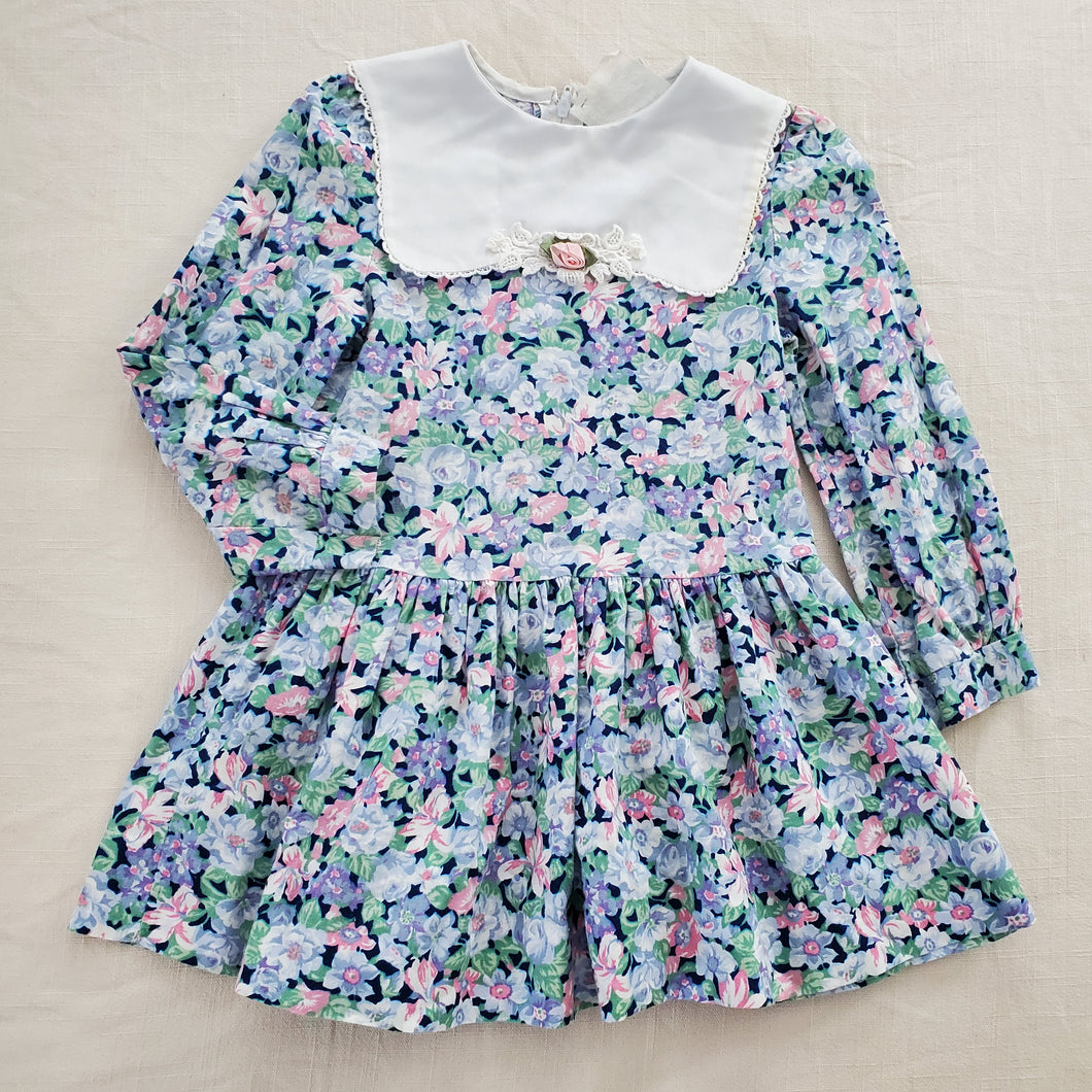 Vintage Floral Long Sleeve Dress 3t