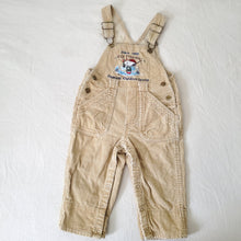 Load image into Gallery viewer, Vintage Snoopy Fishing Tan Overalls 18 months
