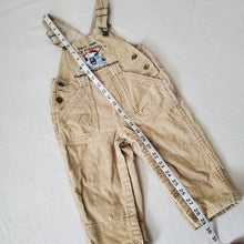 Load image into Gallery viewer, Vintage Snoopy Fishing Tan Overalls 18 months
