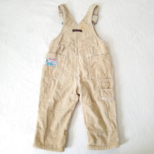 Load image into Gallery viewer, Vintage Snoopy Fishing Tan Overalls 18 months
