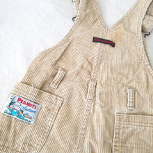 Load image into Gallery viewer, Vintage Snoopy Fishing Tan Overalls 18 months
