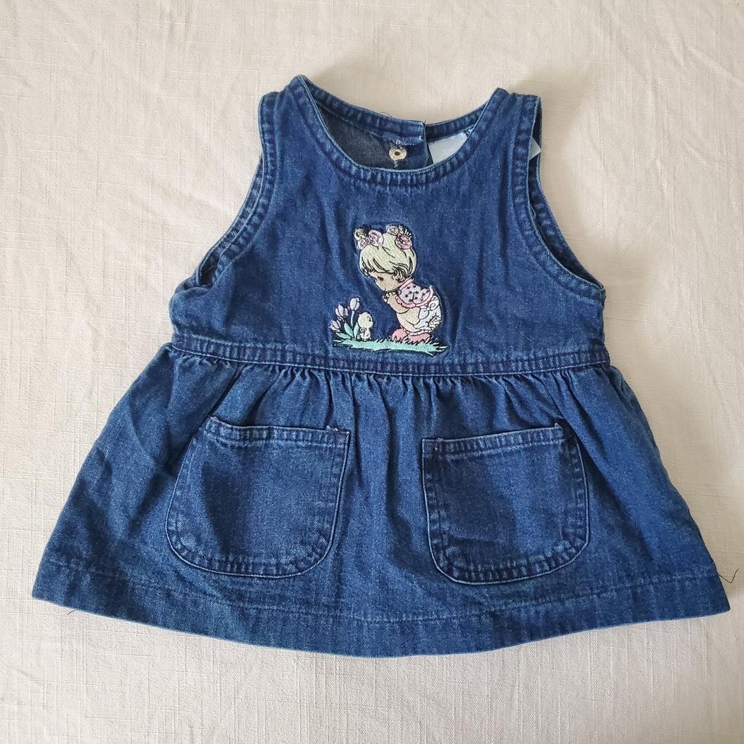 Vintage Precious Moments Denim Dress 0-6 months