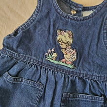 Load image into Gallery viewer, Vintage Precious Moments Denim Dress 0-6 months
