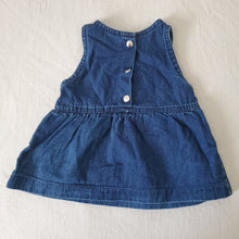 Load image into Gallery viewer, Vintage Precious Moments Denim Dress 0-6 months
