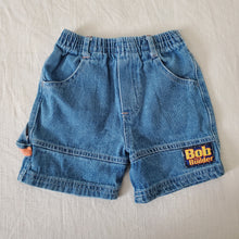 Load image into Gallery viewer, Y2k Bob the Builder Jean Shorts 18 months
