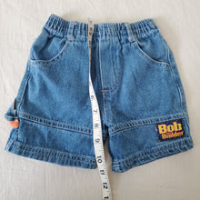 Load image into Gallery viewer, Y2k Bob the Builder Jean Shorts 18 months
