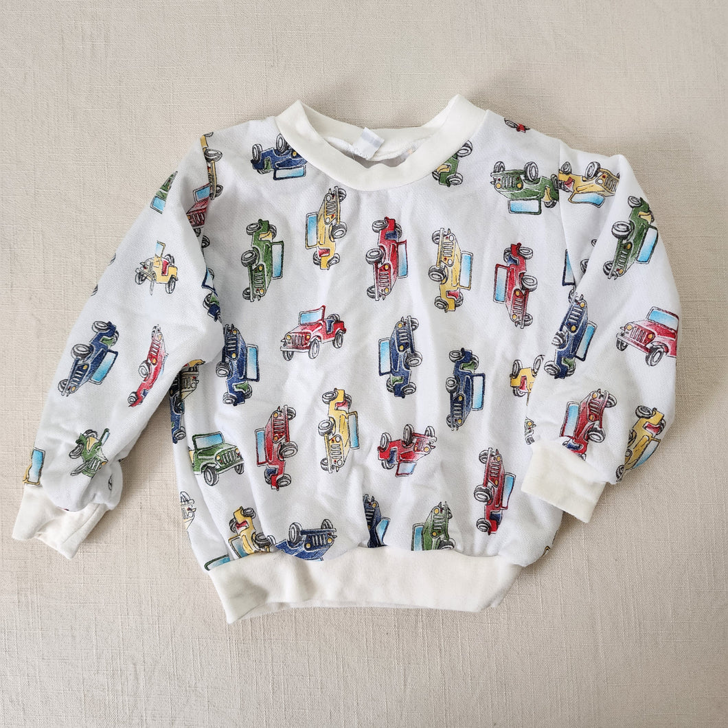 Vintage Jeeps Pattern Long Sleeve 2t