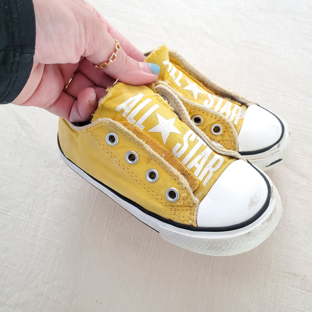 Converse Yellow All Star Shoes toddler 8