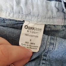 Load image into Gallery viewer, Vintage Oshkosh Denim Overalls kids 6
