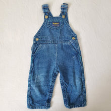 Load image into Gallery viewer, Vintage Oshkosh Textured Denim Overalls 18 months
