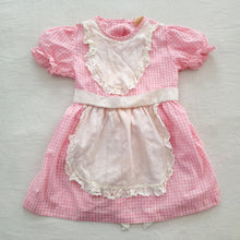 Load image into Gallery viewer, Vintage Pink Gingham Apron Dress 3t
