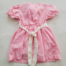 Load image into Gallery viewer, Vintage Pink Gingham Apron Dress 3t
