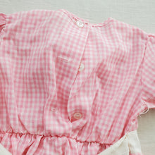 Load image into Gallery viewer, Vintage Pink Gingham Apron Dress 3t
