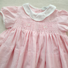 Load image into Gallery viewer, Vintage Bunny Smocked Pink Dress 6-9 months
