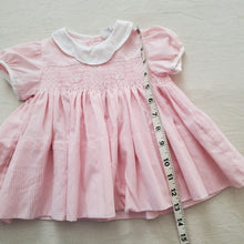 Load image into Gallery viewer, Vintage Bunny Smocked Pink Dress 6-9 months
