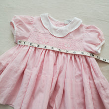 Load image into Gallery viewer, Vintage Bunny Smocked Pink Dress 6-9 months
