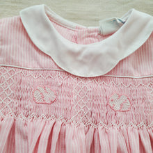 Load image into Gallery viewer, Vintage Bunny Smocked Pink Dress 6-9 months
