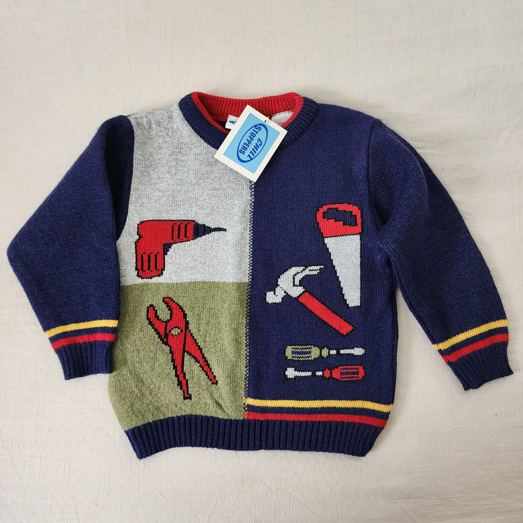 Vintage Deadstock Tools Knit Sweater 4t