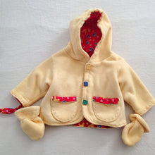 Load image into Gallery viewer, Vintage Yellow Fleece Hooded Jacket 12 months
