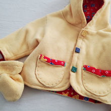 Load image into Gallery viewer, Vintage Yellow Fleece Hooded Jacket 12 months
