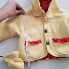 Load image into Gallery viewer, Vintage Yellow Fleece Hooded Jacket 12 months
