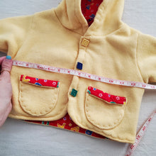 Load image into Gallery viewer, Vintage Yellow Fleece Hooded Jacket 12 months
