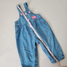 Load image into Gallery viewer, Vintage Oshkosh Faded Kitty Overalls 12 months
