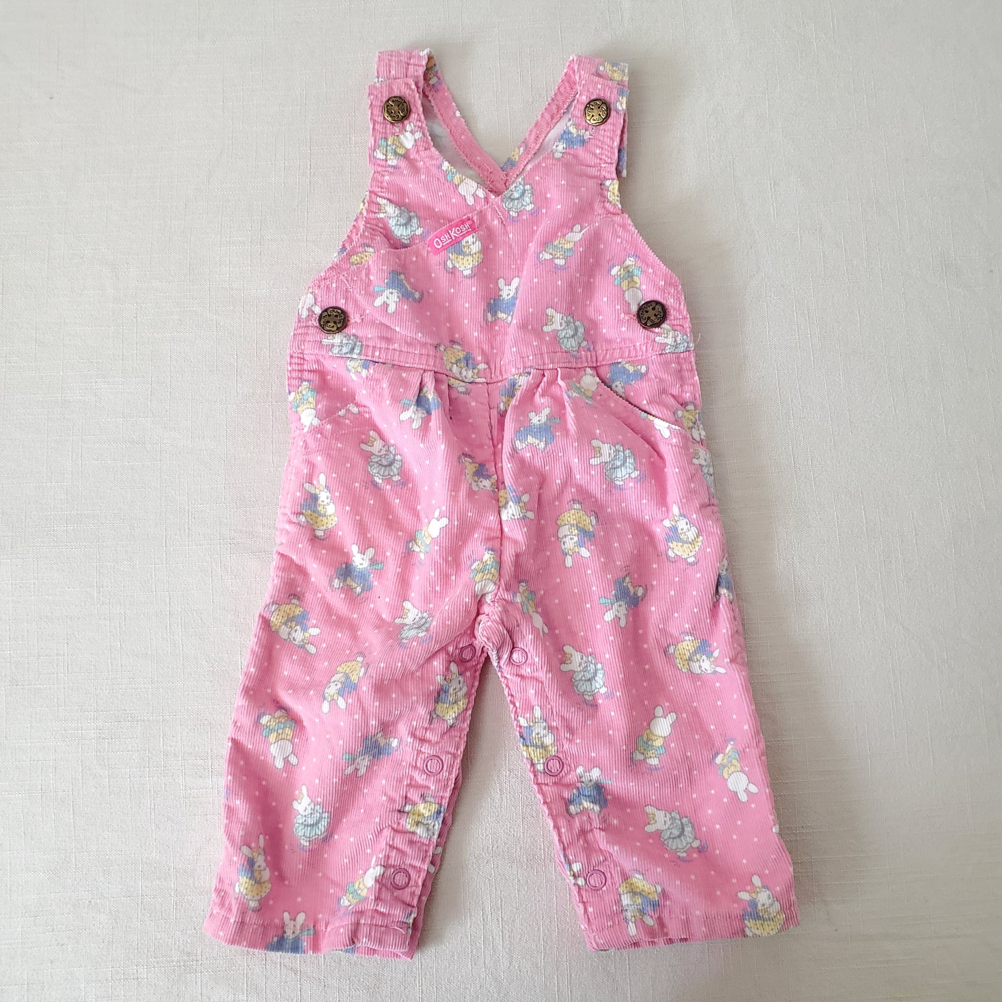 Deadstock Vintage Oshkosh Baby B gosh 3-6 Mo Pink Overall 2 Piece Pink deals Floral