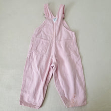 Load image into Gallery viewer, Vintage Oshkosh Pink Engineer Striped Overalls 2t
