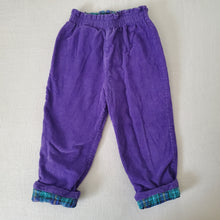 Load image into Gallery viewer, Vintage Reversible Purple/Plaid Pants 3t
