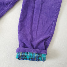 Load image into Gallery viewer, Vintage Reversible Purple/Plaid Pants 3t
