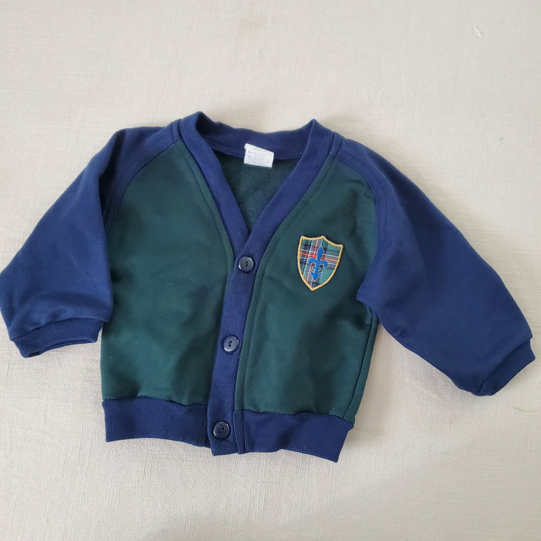 Vintage Navy/Green Cardigan 12 months