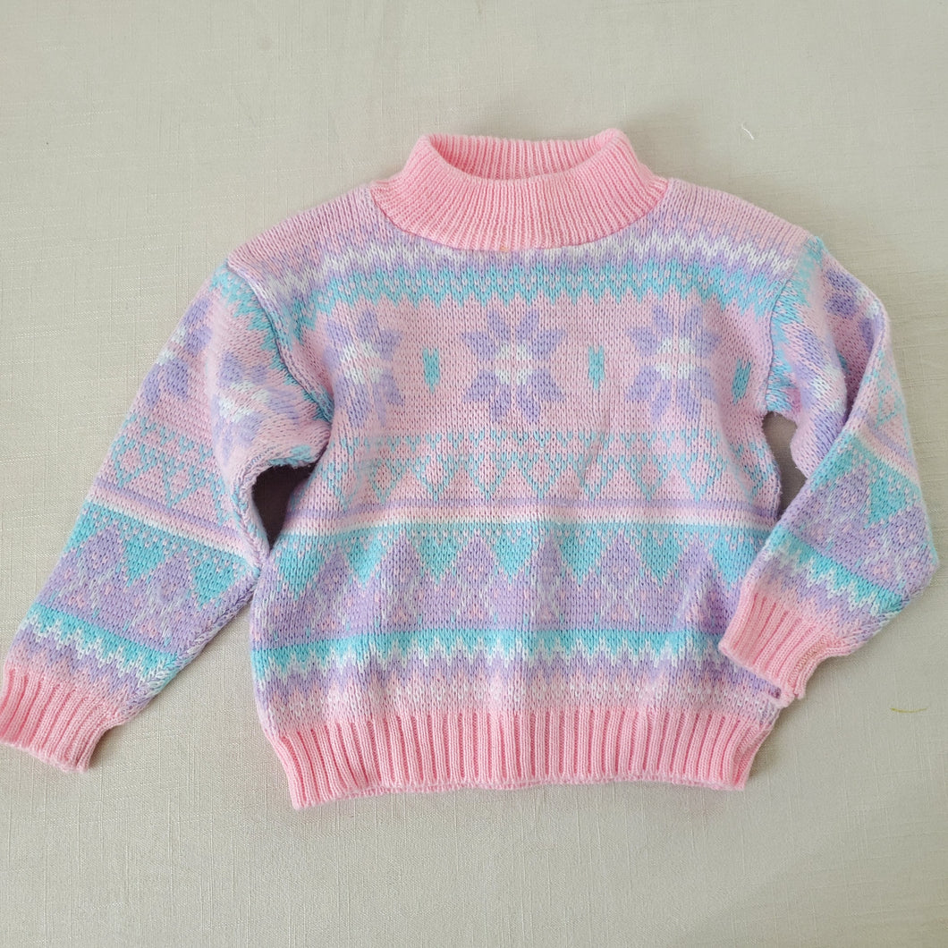 Vintage Pastel Knit Sweater 3t