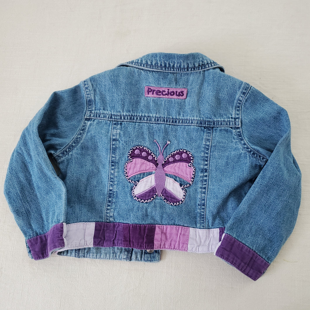 Y2k Butterfly Jean Jacket 3t